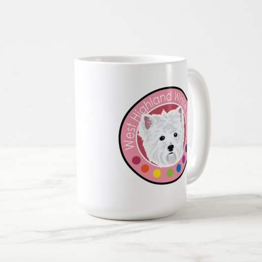 Dog West highland witte doodsangst Koffiemok (Voorkant rechts)