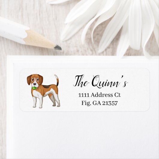  Dog White Retouradres Mail Label (Insitu)