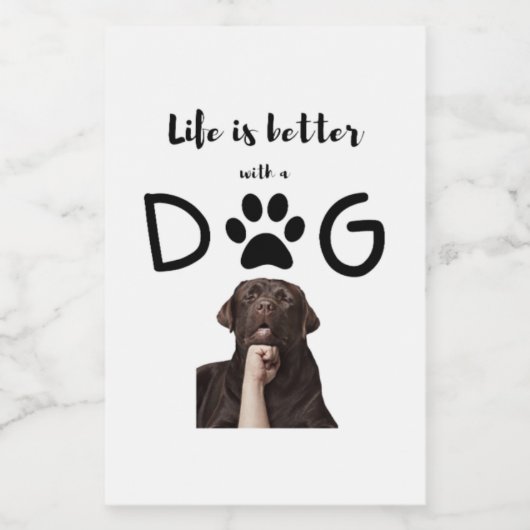 Dog Wijn Etiket (Enkel label)