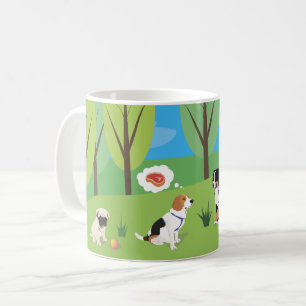 Dog Wild Party in Natuur Koffiemok