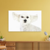 Dog winking canvas afdruk (Insitu (Woonkamer))