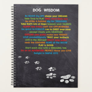 Dog Wisdom Inspiration Quotes - Hondenliefhebber Planner