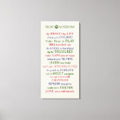 Dog Wisdom Quote Canvas Afdruk (Voorkant)