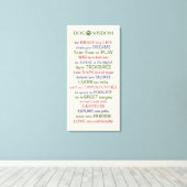Dog Wisdom Quote Canvas Afdruk (Insitu (Houten vloer))