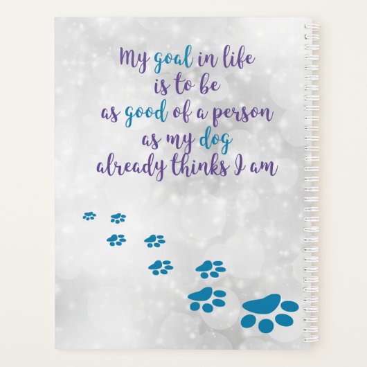 Dog Wisdom Quotes - Inspirerend Hondenliefhebbers Planner (Achterkant)