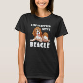 Dog  With A Beagle Cute Dog T-shirt (Voorkant)