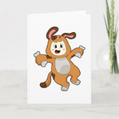 Dog with Bone as Rabbit Kaart (Voorkant)