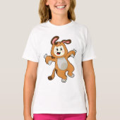 Dog with Bone as Rabbit T-shirt (Voorkant)