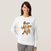 Dog with Bone as Rabbit T-shirt (Voorkant volledig)