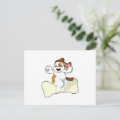 Dog with Bone Briefkaart (Staand voorkant)