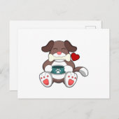 Dog with Bone Briefkaart (Voorkant / Achterkant)