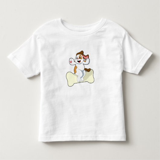 Dog with Bone Kinder Shirts (Voorkant)