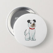Dog with Bone Ronde Button 7,6 Cm (Voorkant /achterkant)