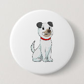 Dog with Bone Ronde Button 7,6 Cm (Voorkant)