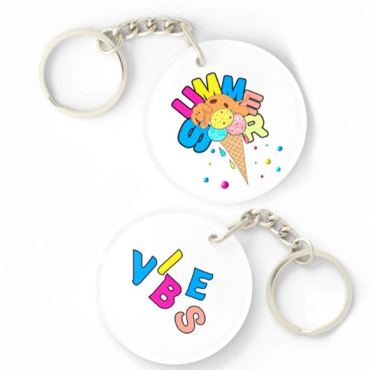 Dog with ice cream sleutelhanger