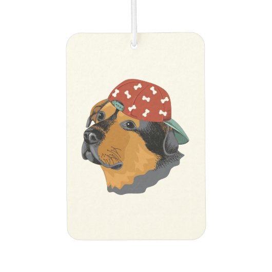 Dog with red cap luchtverfrisser (Voorkant)