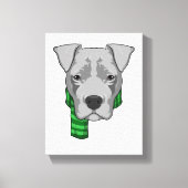 Dog with Scarf Canvas Afdruk (Voorkant)