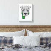 Dog with Scarf Canvas Afdruk (Insitu (Slaapkamer))