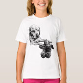 Dog with Teddy | Sketch Style Shirt (Voorkant)