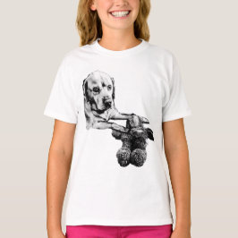 Dog with Teddy | Sketch Style Shirt