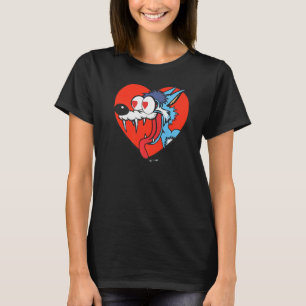 DOG WOLF MET HEART EYES Geek Poker Graphic T-shirt