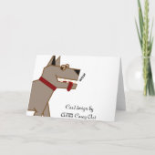 Dog woof verjaardagskaart kaart (Achterkant)