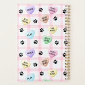 Dog Words Love Hearts Paw Prints Day Planner (Achterkant)