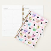 Dog Words Love Hearts Paw Prints Day Planner (Display)