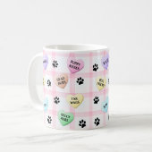 Dog Words Love Hearts Paw Prints Mok (Voorkant links)