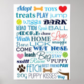 Dog Words Poster (Voorkant)