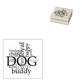 Dog Words Rubberstempel (Gestempeld)