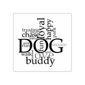 Dog Words Rubberstempel (Afrduk)