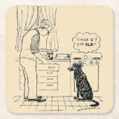 Dog wordt ouder kartonnen onderzetters (Voorkant)