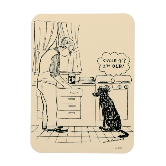 Dog wordt ouder magneet (Verticaal)