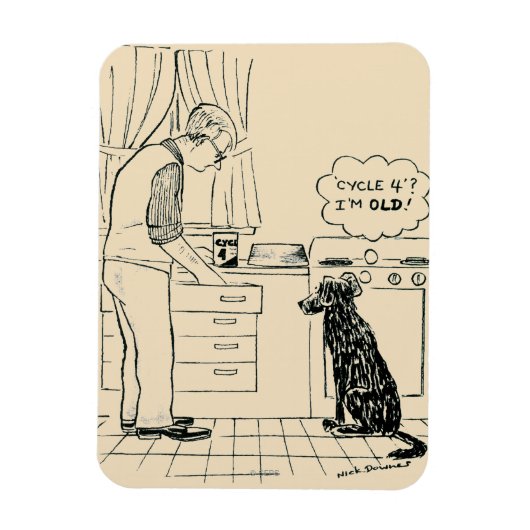 Dog wordt ouder magneet (Verticaal)