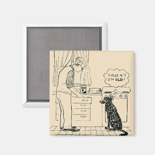 Dog wordt ouder magneet (Voorkant / Achterkant)