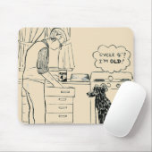 Dog wordt ouder muismat (Met muis)