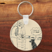 Dog wordt ouder sleutelhanger (Voorkant)