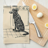 Dog wordt ouder theedoek (Quarter Fold)