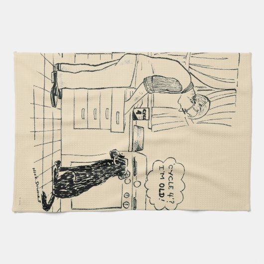 Dog wordt ouder theedoek (Horizontaal)