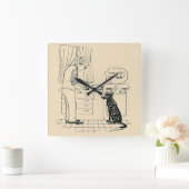 Dog wordt ouder vierkante klok (Huis)