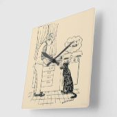 Dog wordt ouder vierkante klok (Hoek)