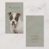  Dog Writer Cool Animal Simple Professional Visitekaartje (Voorkant / Achterkant)