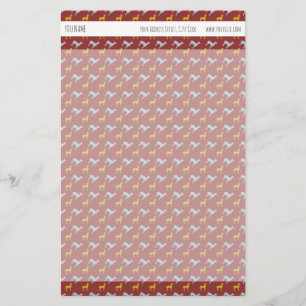 Dog Year2018 Dogs Pattern Personalized Stationery Briefpapier