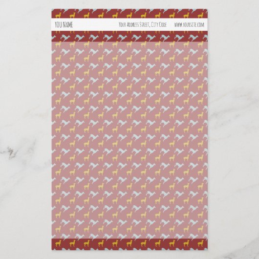 Dog Year2018 Dogs Pattern Personalized Stationery Briefpapier (Voorkant)