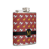 Dog Year 2018 Zodiac Birthday Monogram Flask Heupfles (Rechts)