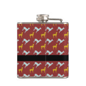 Dog Year 2018 Zodiac Birthday Monogram Flask Heupfles (Achterkant)