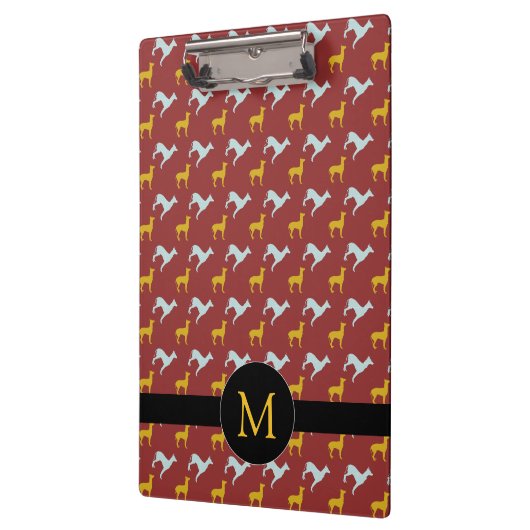 Dog Year 2018 Zodiac Birthday Monogram Klembord (Links)