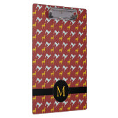 Dog Year 2018 Zodiac Birthday Monogram Klembord (Rechts)