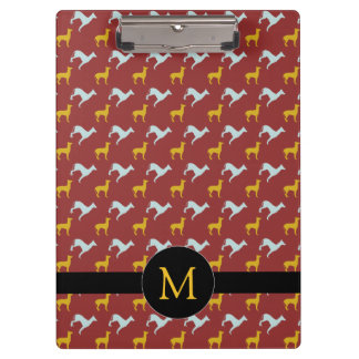 Dog Year 2018 Zodiac Birthday Monogram Klembord